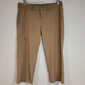 Patagonia Happy Hike Cropped Pants Khaki Tan Women's 10 Hiking Camping Outdoor